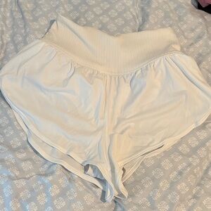 FREEPEOPLE White High-Waisted Shorts